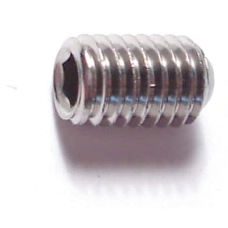 Midwest Fastener 5mm-0.80 x 8mm A2 Stainless Steel Coarse Thread Cup Point Hex Socket Headless Set Screws 10PK 79667